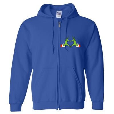 Awesome Elf With Cute Heart Hands Style Christmas Costumes Full Zip Hoodie