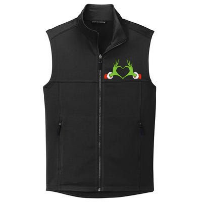 Awesome Elf With Cute Heart Hands Style Christmas Costumes Collective Smooth Fleece Vest