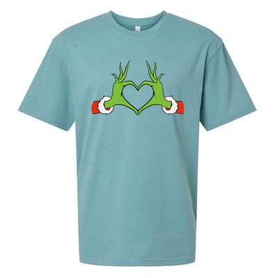 Awesome Elf With Cute Heart Hands Style Christmas Costumes Sueded Cloud Jersey T-Shirt