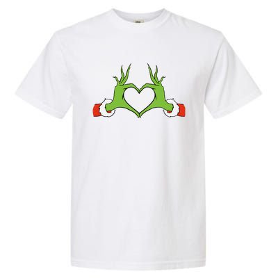 Awesome Elf With Cute Heart Hands Style Christmas Costumes Garment-Dyed Heavyweight T-Shirt