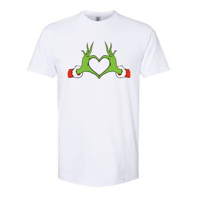 Awesome Elf With Cute Heart Hands Style Christmas Costumes Softstyle CVC T-Shirt