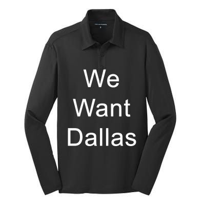 Anthony Edwards We Want Dallas Silk Touch Performance Long Sleeve Polo