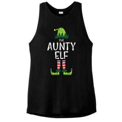 Aunty Elf Xmas Matching Christmas For Family Aunt Ladies PosiCharge Tri-Blend Wicking Tank