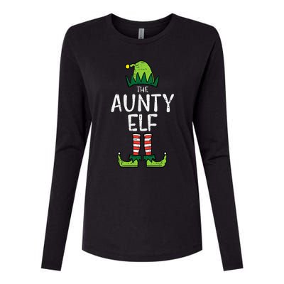 Aunty Elf Xmas Matching Christmas For Family Aunt Womens Cotton Relaxed Long Sleeve T-Shirt