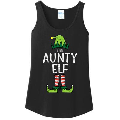 Aunty Elf Xmas Matching Christmas For Family Aunt Ladies Essential Tank