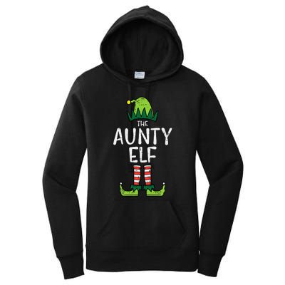 Aunty Elf Xmas Matching Christmas For Family Aunt Women's Pullover Hoodie