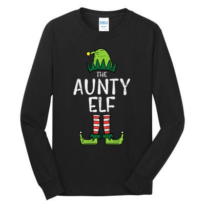 Aunty Elf Xmas Matching Christmas For Family Aunt Tall Long Sleeve T-Shirt