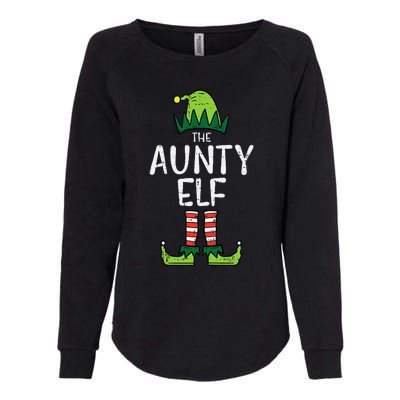 Aunty Elf Xmas Matching Christmas For Family Aunt Womens California Wash Sweatshirt