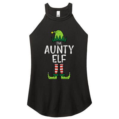 Aunty Elf Xmas Matching Christmas For Family Aunt Women's Perfect Tri Rocker Tank