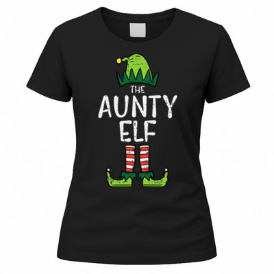 Aunty Elf Xmas Matching Christmas For Family Aunt Women's T-Shirt