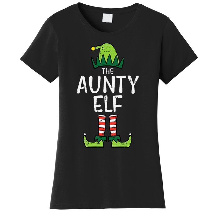 Aunty Elf Xmas Matching Christmas For Family Aunt Women's T-Shirt