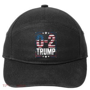 American Flag 02 Trump 2024 7-Panel Snapback Hat