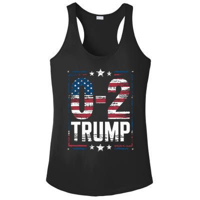 American Flag 02 Trump 2024 Ladies PosiCharge Competitor Racerback Tank