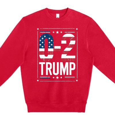 American Flag 02 Trump 2024 Premium Crewneck Sweatshirt