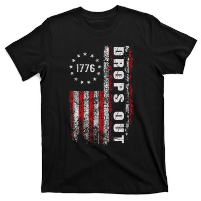 American Flag 1776 Joe Biden Drops Out 2024 T-Shirt