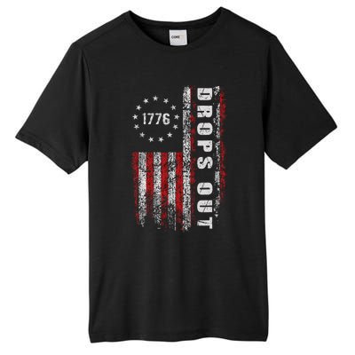 American Flag 1776 Joe Biden Drops Out 2024 Tall Fusion ChromaSoft Performance T-Shirt