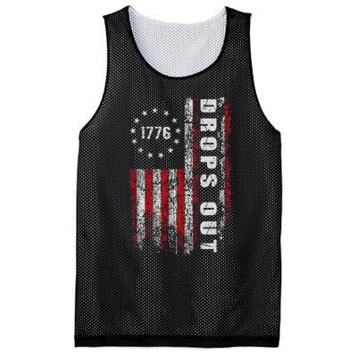 American Flag 1776 Joe Biden Drops Out 2024 Mesh Reversible Basketball Jersey Tank