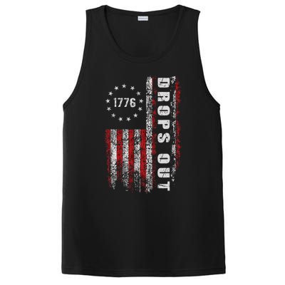 American Flag 1776 Joe Biden Drops Out 2024 PosiCharge Competitor Tank