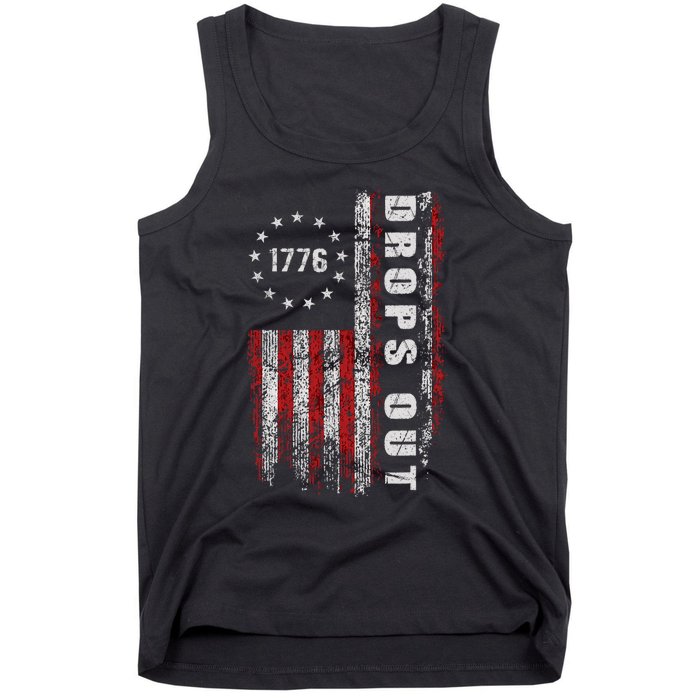 American Flag 1776 Joe Biden Drops Out 2024 Tank Top