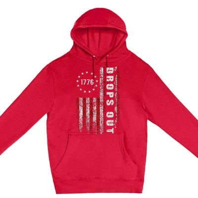 American Flag 1776 Joe Biden Drops Out 2024 Premium Pullover Hoodie