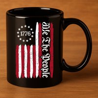 American Flag 1776 We The People Founding Fathers Constitution 11oz C Handle Ceramic Mug