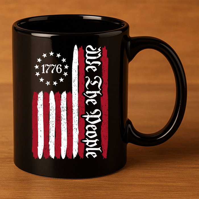 American Flag 1776 We The People Founding Fathers Constitution 11oz C Handle Ceramic Mug