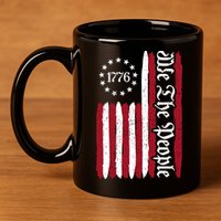 American Flag 1776 We The People Founding Fathers Constitution 11oz C Handle Ceramic Mug