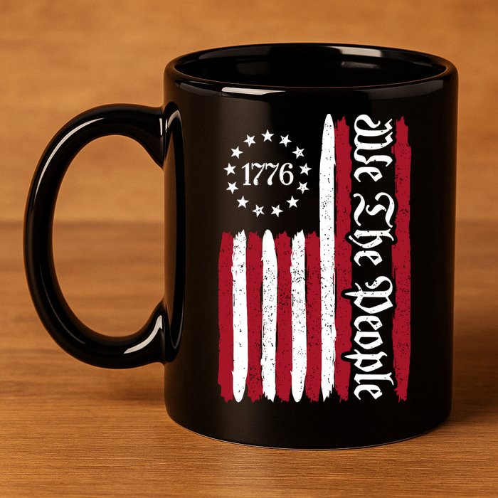 American Flag 1776 We The People Founding Fathers Constitution 11oz C Handle Ceramic Mug