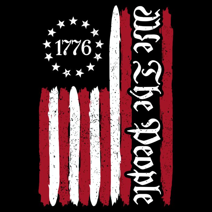 American Flag 1776 We The People Founding Fathers Constitution Poster