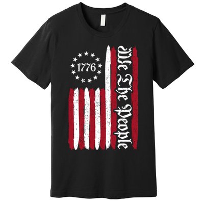 American Flag 1776 We The People Founding Fathers Constitution Premium T-Shirt
