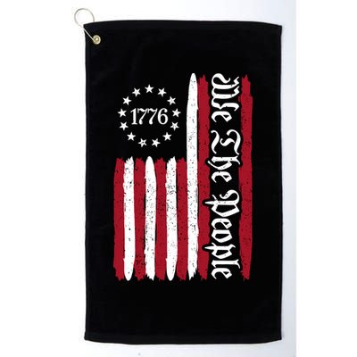 American Flag 1776 We The People Founding Fathers Constitution Golf Towel