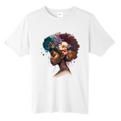 Afropunk Flowers 1619 Juneteenth African Afro Hair Melanin Tall Fusion ChromaSoft Performance T-Shirt