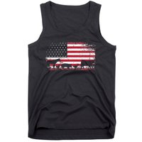 American Flag 4th of July Chicken Horse Cow Pig Farm Gift Tank Top