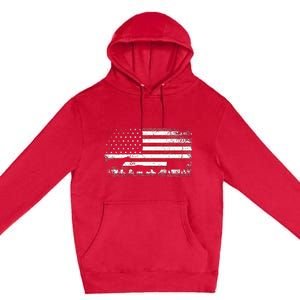 American Flag 4th of July Chicken Horse Cow Pig Farm Gift Premium Pullover Hoodie