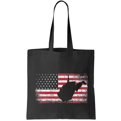American Flag 4th Of July West Virginia Wv Vintage Bag