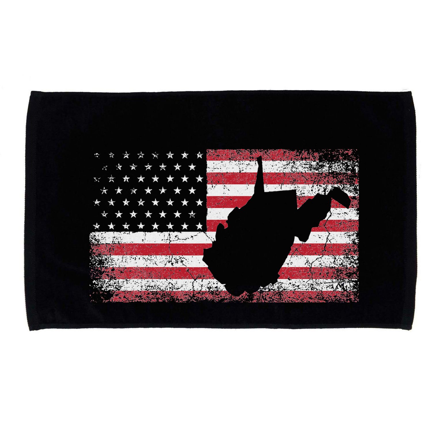 American Flag 4th Of July West Virginia Wv Vintage Microfiber Hand Towel
