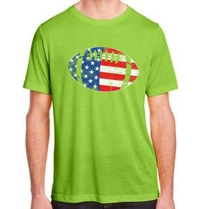 American Football 4th July Usa Flag Patriotic Gift Adult ChromaSoft Performance T-Shirt