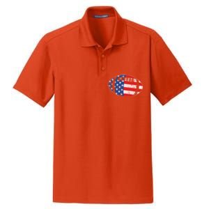 American Football 4th July Usa Flag Patriotic Gift Dry Zone Grid Polo