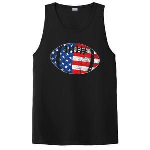 American Football 4th July Usa Flag Patriotic Gift PosiCharge Competitor Tank