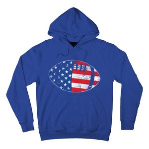 American Football 4th July Usa Flag Patriotic Gift Hoodie