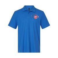 American Football 4th July Usa Flag Patriotic Gift Softstyle Adult Sport Polo