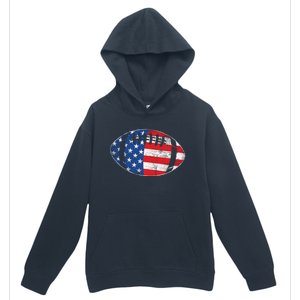 American Football 4th July Usa Flag Patriotic Gift Urban Pullover Hoodie