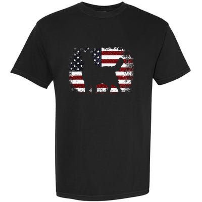 American Flag 4th of July Golden Retriever Dad Mom Dog Lover Garment-Dyed Heavyweight T-Shirt