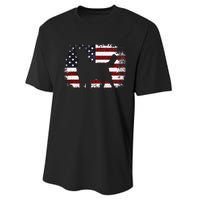 American Flag 4th of July Golden Retriever Dad Mom Dog Lover Performance Sprint T-Shirt