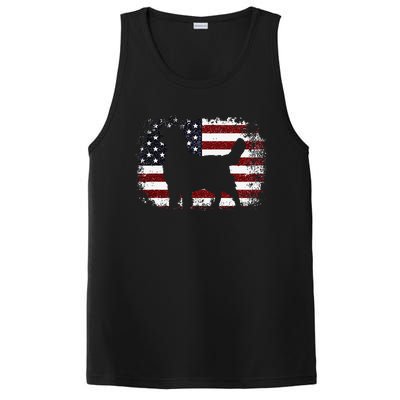 American Flag 4th of July Golden Retriever Dad Mom Dog Lover PosiCharge Competitor Tank