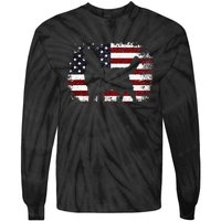 American Flag 4th of July Golden Retriever Dad Mom Dog Lover Tie-Dye Long Sleeve Shirt