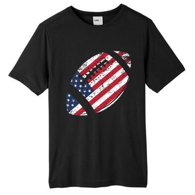 American Football 4th July American Flag Patriotic Gift Tall Fusion ChromaSoft Performance T-Shirt