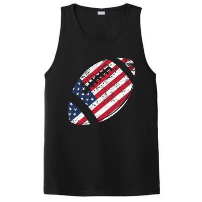 American Football 4th July American Flag Patriotic Gift PosiCharge Competitor Tank