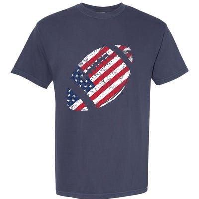 American Football 4th July American Flag Patriotic Gift Garment-Dyed Heavyweight T-Shirt