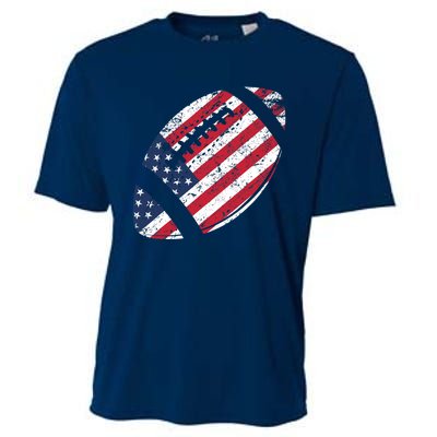 American Football 4th July American Flag Patriotic Gift Cooling Performance Crew T-Shirt